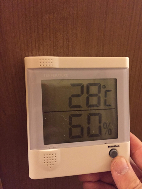 梅雨時期の室内の温度と湿度